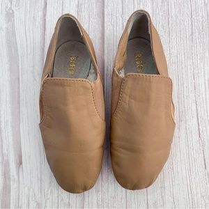 Bloch Elasta Caramel Tan Slip-On Jazz Shoes Child Toddler Size 10.5 MN